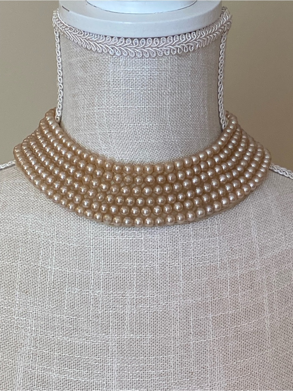 Vintage Pearl Collar Choker Made in Japan